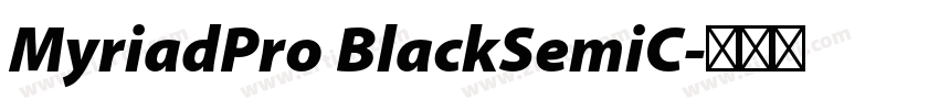 MyriadPro BlackSemiC字体转换